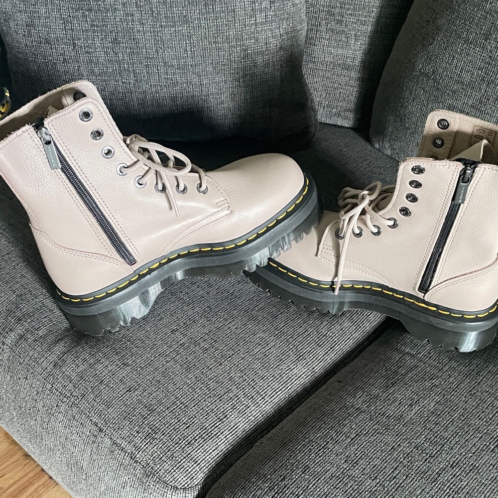 Dr. Martens Women's Cream Combat Boots